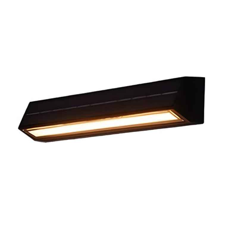 Aqua Modern Black Outdoor Solar Wall Lights – Stylish Waterproof Garden Illumination