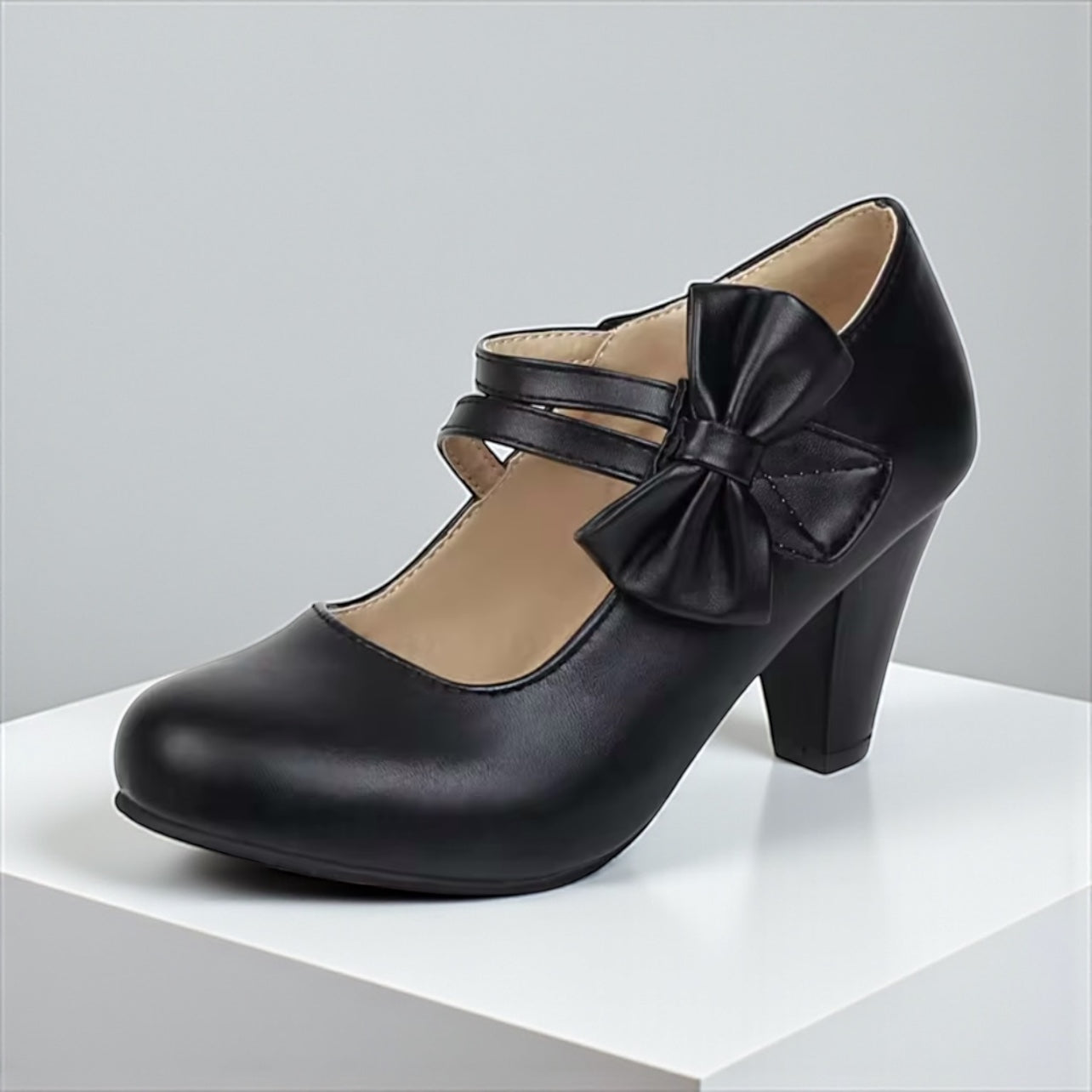 Isabella Women's Heels – Stylish Bow Design with All-Day Comfort