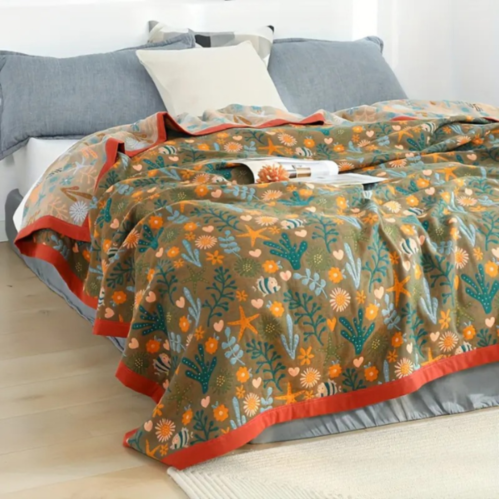 Coco Cozy Cotton Throw – Scandinavian Style Blanket for Relaxation and Warmth