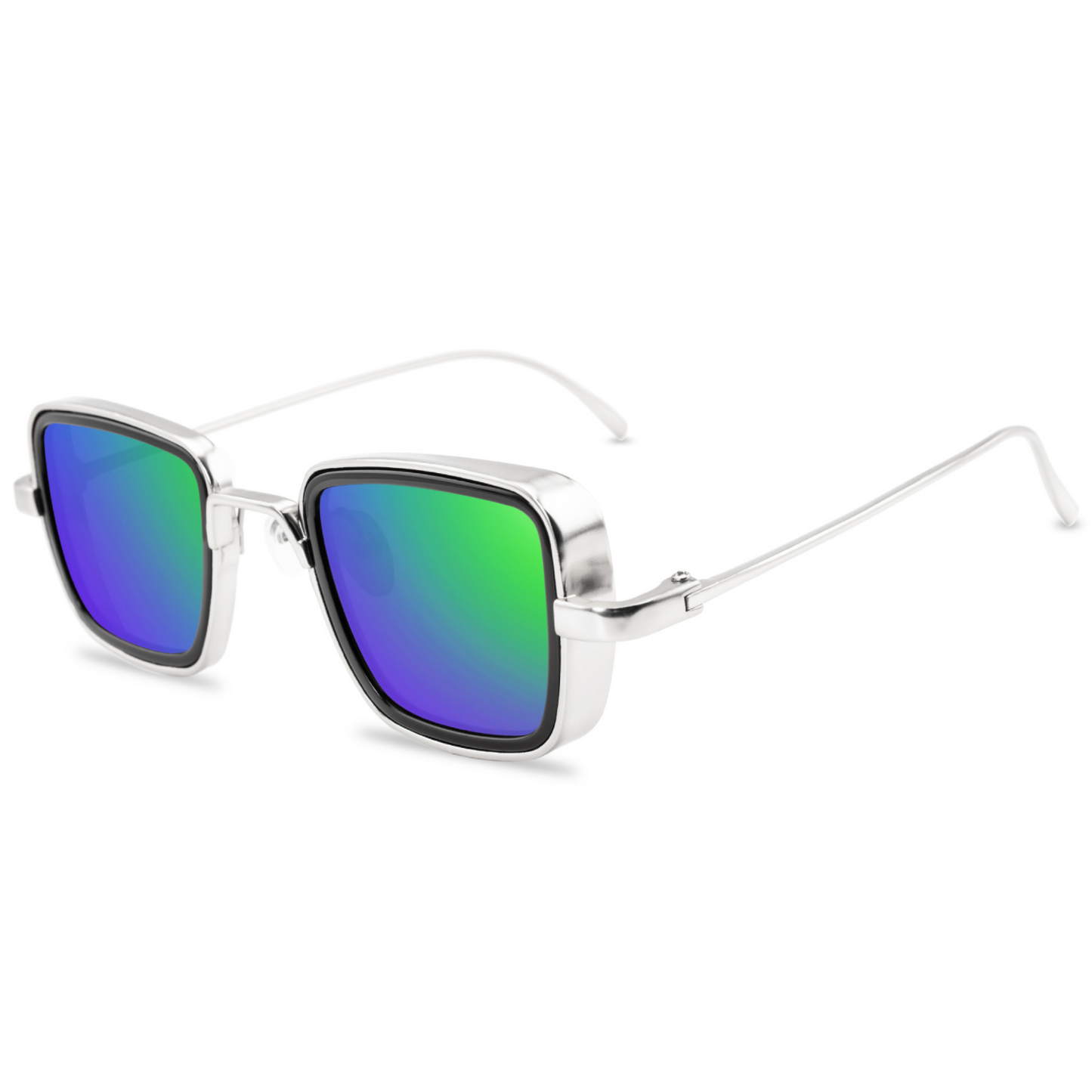 Novak Men's Sunglasses – Unique Square Steampunk Design with UV Protection
