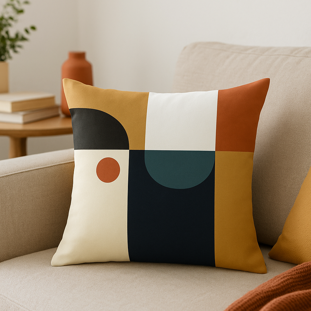 Nordic Modern Abstract Cushion Cover – Soft Polyester Art for Stylish Homes