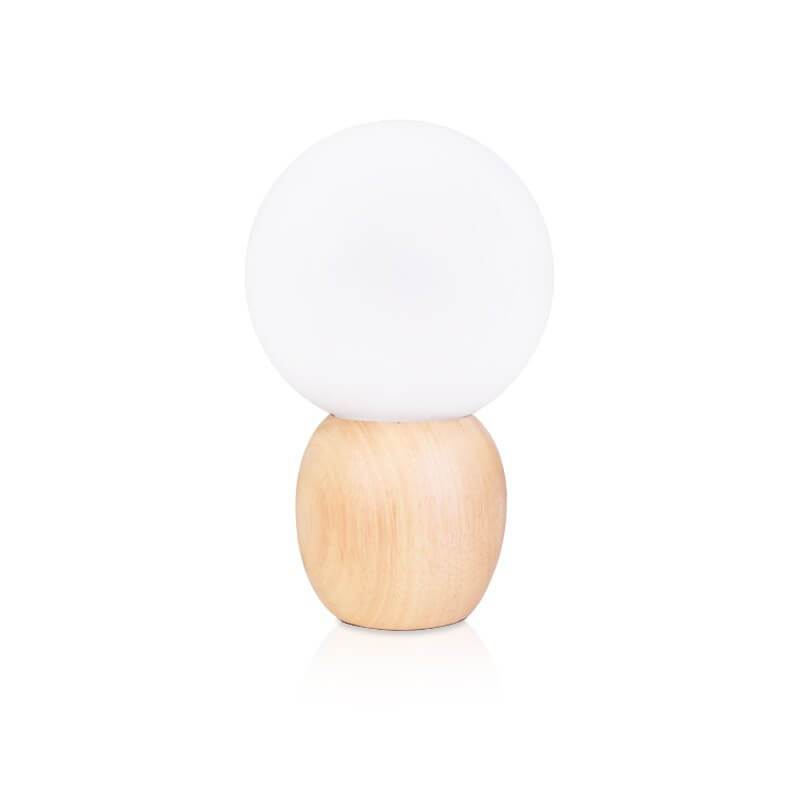 Gavira Modern White Glass Table Lamp – Elegant Illumination for Bedroom and Living Room