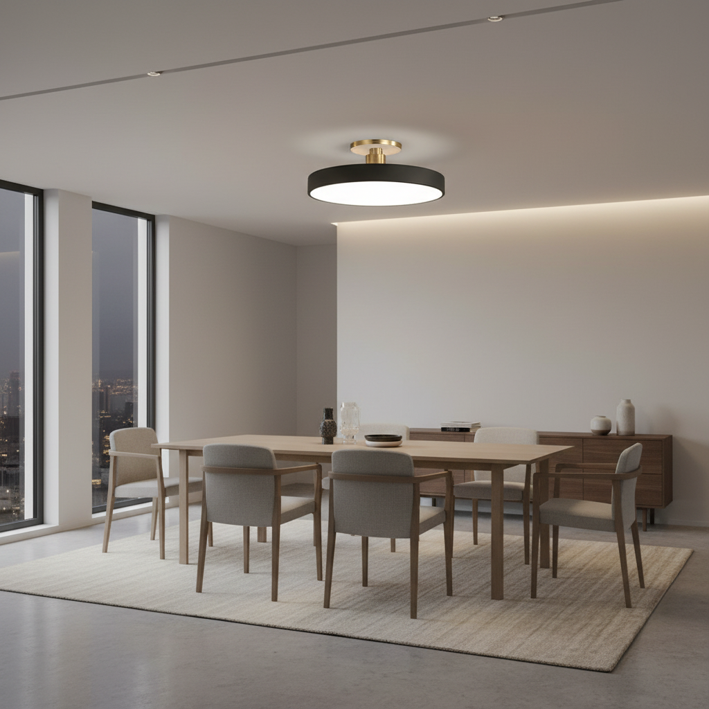 Solon Sleek Scandinavian LED Ceiling Light Fixture – Energy-Efficient Illumination for Modern Spaces