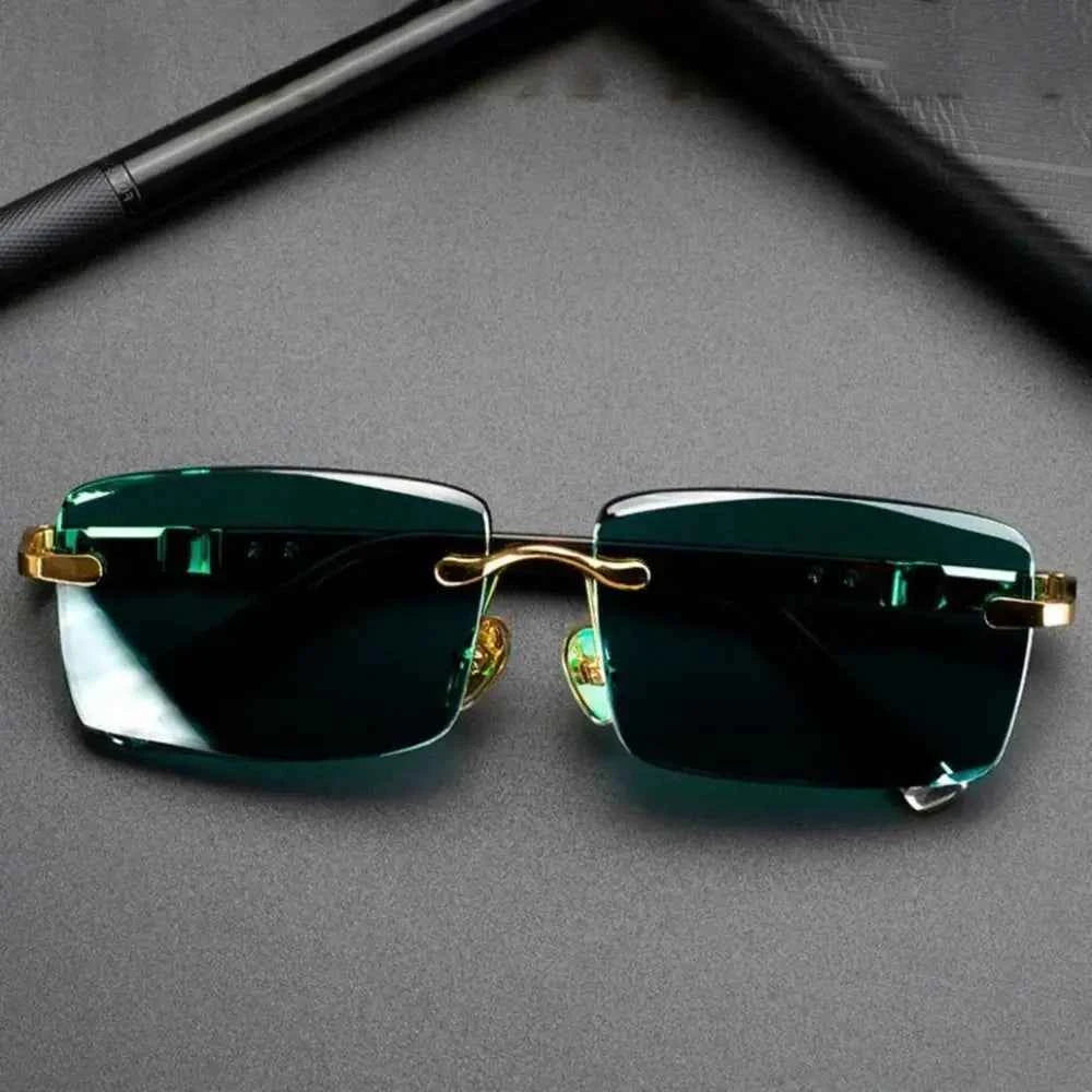 Sola Edge Women's Rimless Sunglasses – Stylish UV Protection for Fashion Enthusiasts