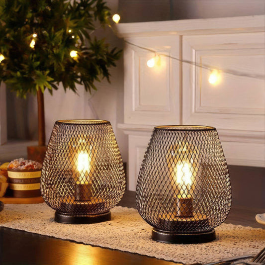 Novella Bedside Lamps Set – Modern Industrial Design with Cozy Ambient Lighting