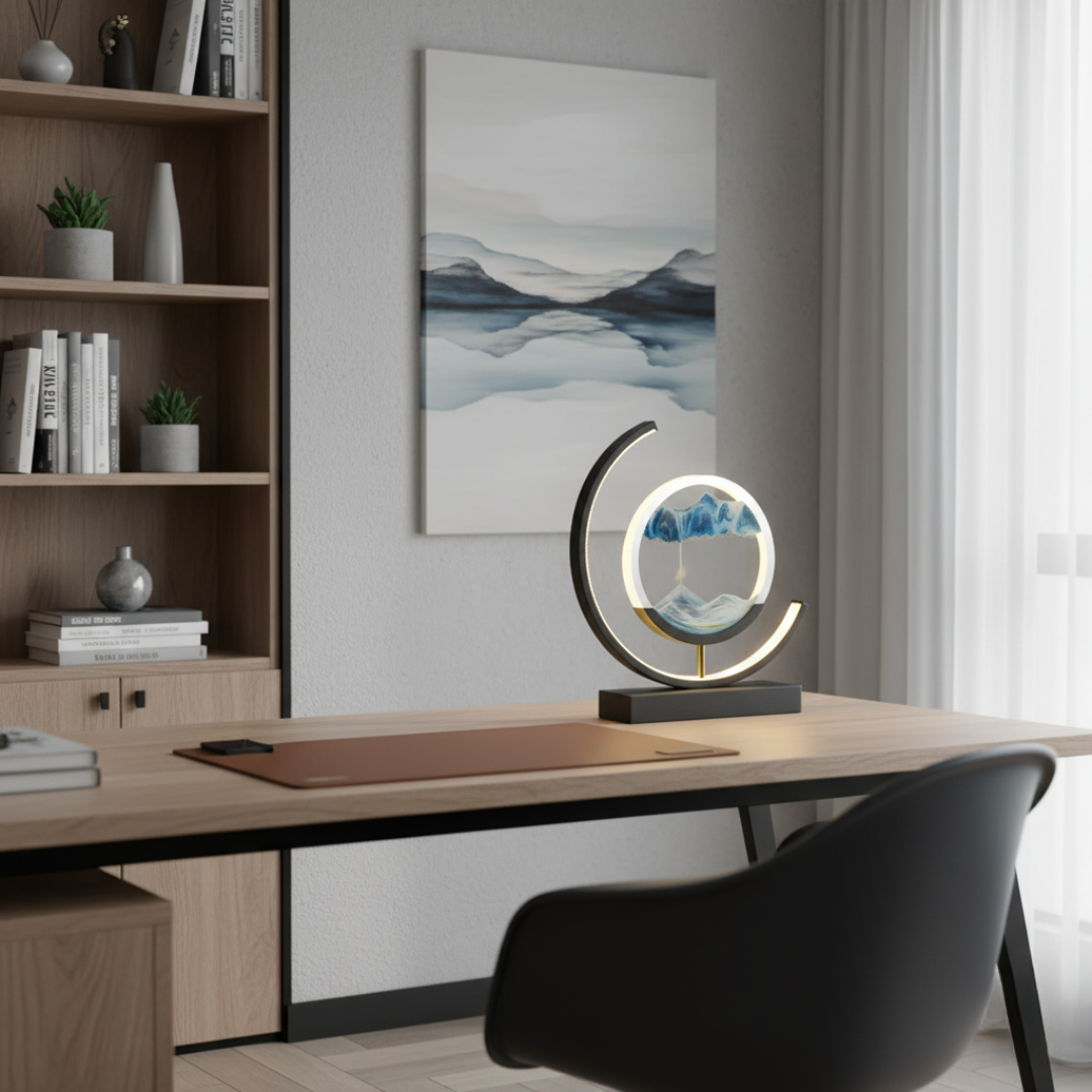Aero Relaxing LED Table Lamp – Dynamic Sand Art for Serene Atmosphere
