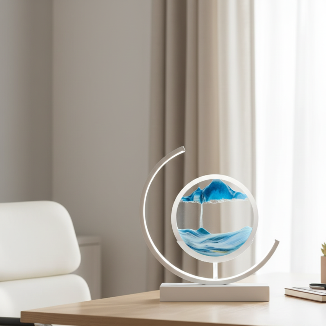 Aero Relaxing LED Table Lamp – Dynamic Sand Art for Serene Atmosphere