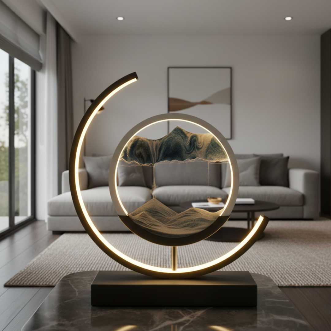 Aero Relaxing LED Table Lamp – Dynamic Sand Art for Serene Atmosphere