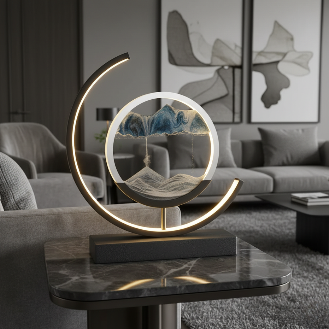 Aero Relaxing LED Table Lamp – Dynamic Sand Art for Serene Atmosphere