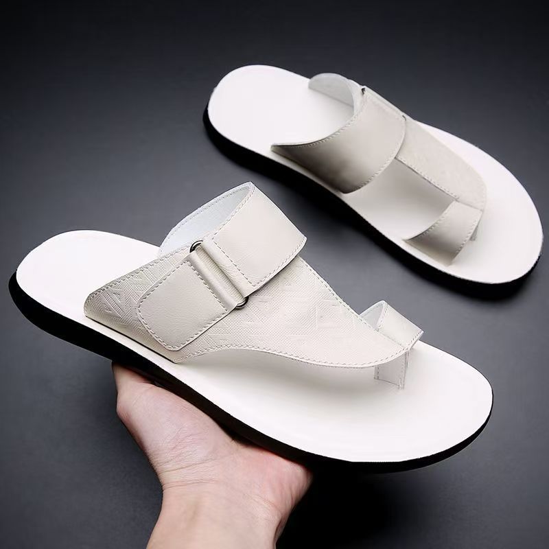 Caleb Men's Sandals – Premium Leather Comfort with Secure Toe-Loop Design