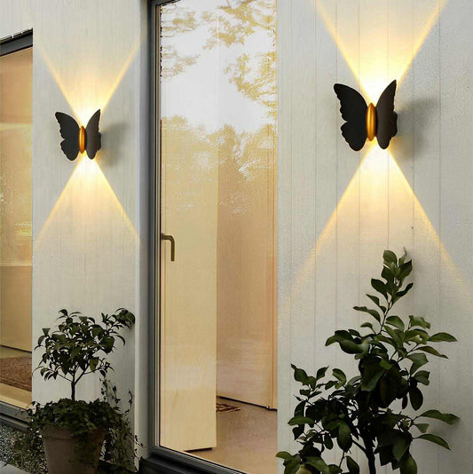 Butterfly Contemporary Outdoor Wall Lamp – Artistic Design for Stylish Illumination