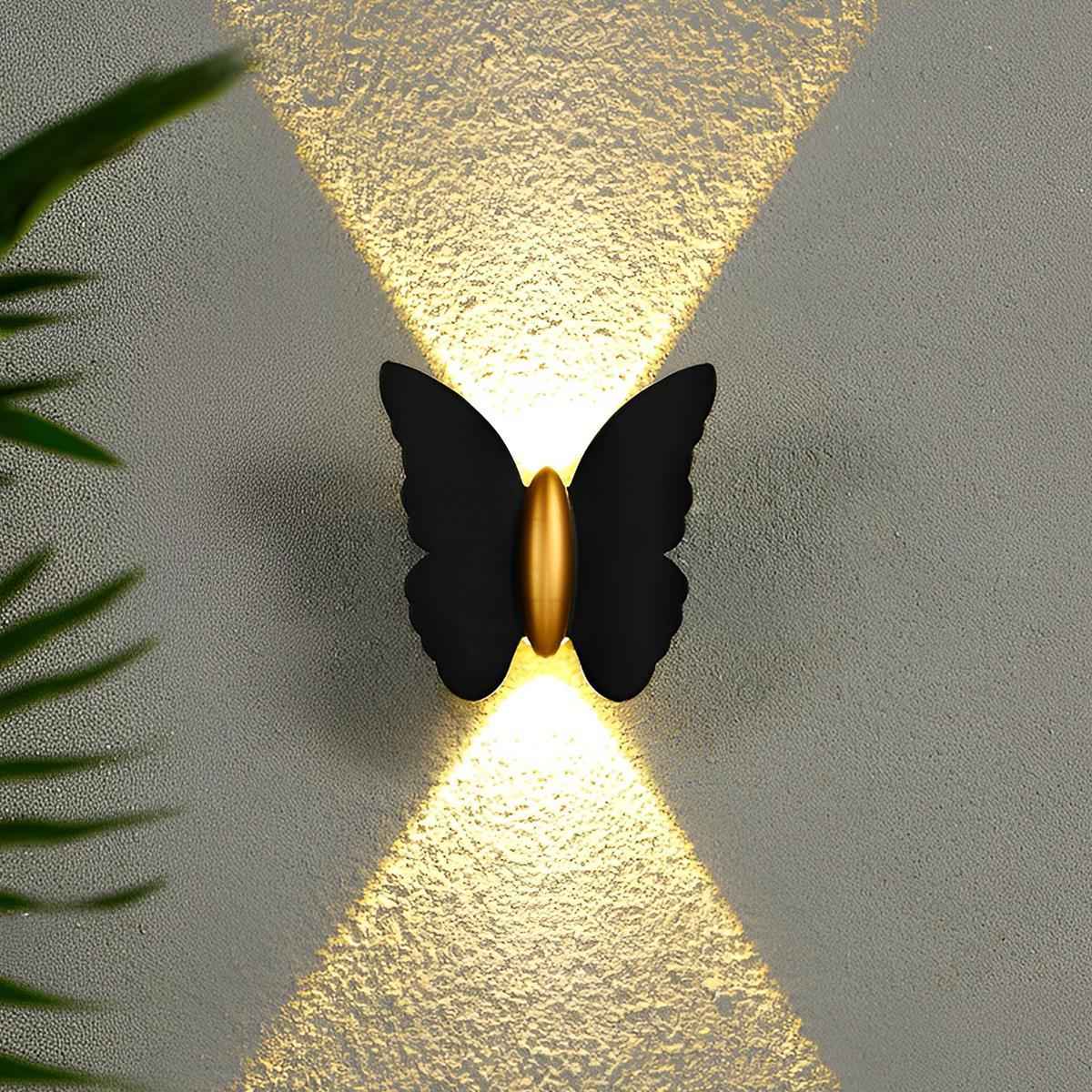 Butterfly Contemporary Outdoor Wall Lamp – Artistic Design for Stylish Illumination