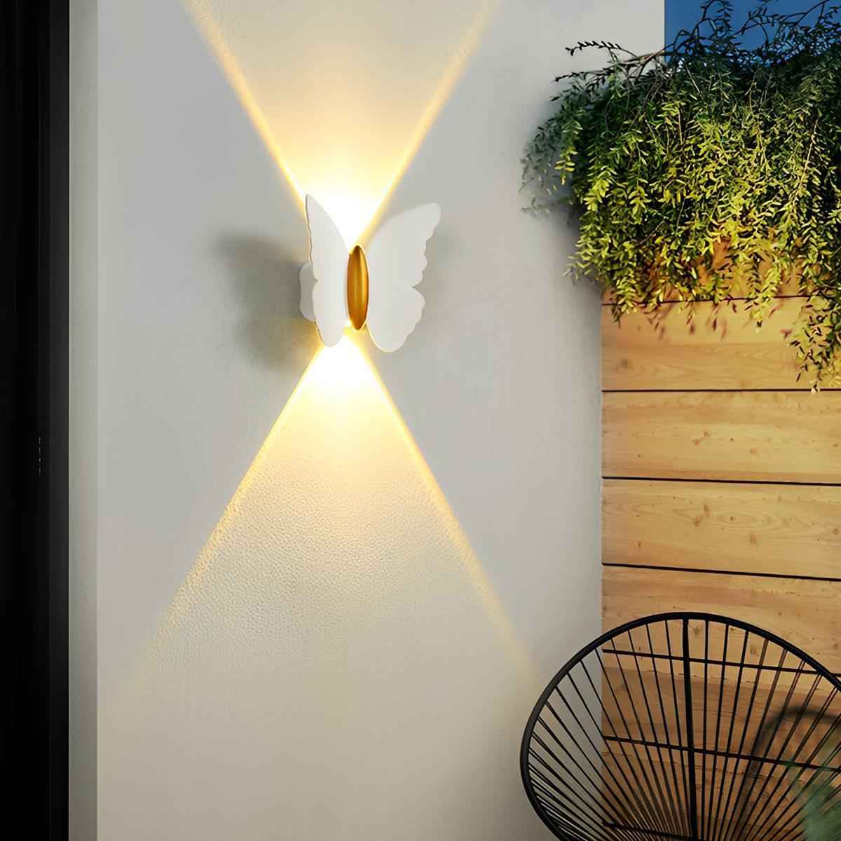 Butterfly Contemporary Outdoor Wall Lamp – Artistic Design for Stylish Illumination