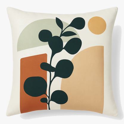 Botanic Artistic Cushion Cover – Abstract Design Enhances Modern Living Spaces