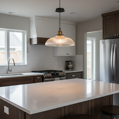 Aureglint Modern Glass Pendant Lighting – Adjustable Height for Cozy Kitchens