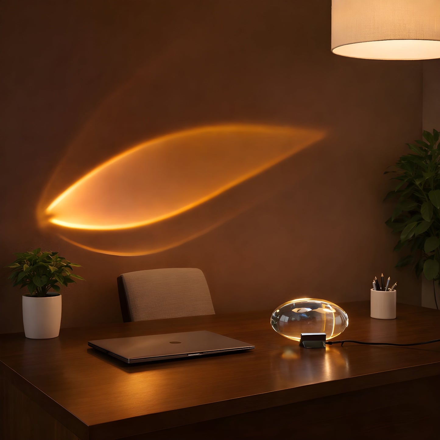 Fiora Modern Sunset Table Lamp – Geometric Design for Cozy Ambiance