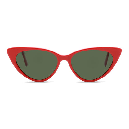 Evie Women's Red Cat-Eye Sunglasses – Polarized UV400 Eye Protection