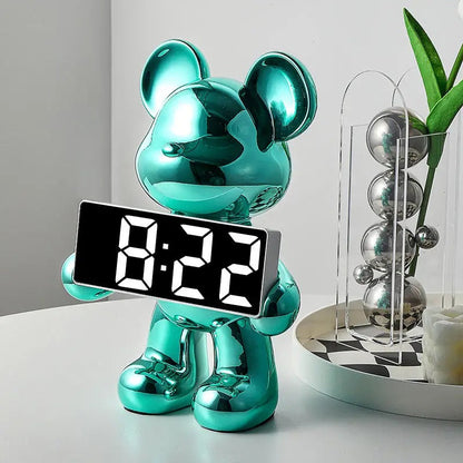 Bearly Modern Decorative Alarm Clock – Intelligent LED Display with Unique Design