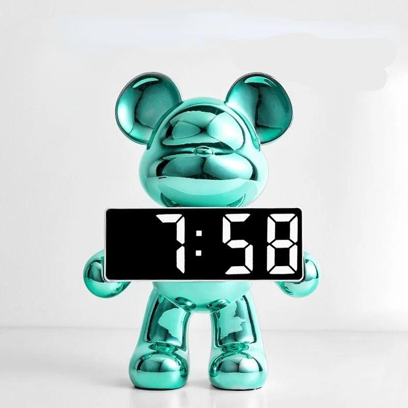 Bearly Modern Decorative Alarm Clock – Intelligent LED Display with Unique Design