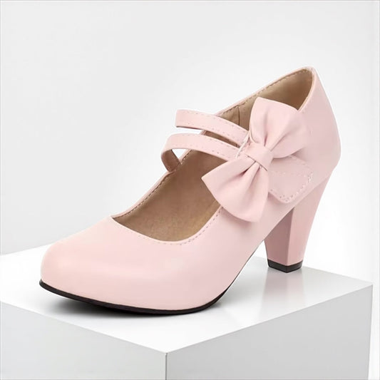 Isabella Women's  Heels – Stylish Bow Design with All-Day Comfort
