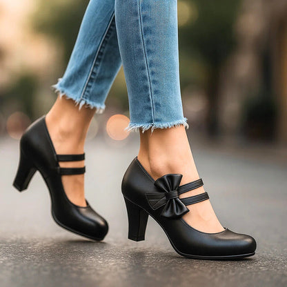 Isabella Women's  Heels – Stylish Bow Design with All-Day Comfort
