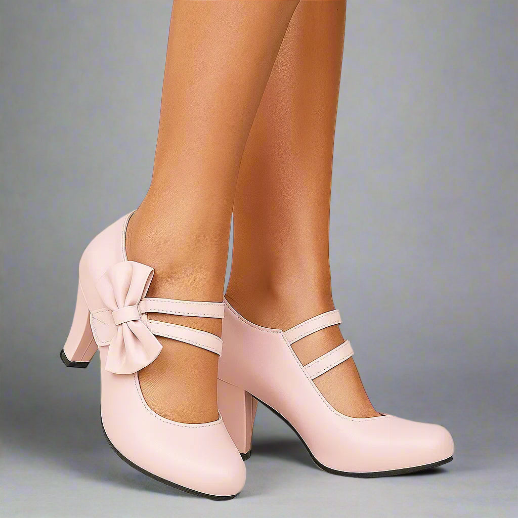 Isabella Women's  Heels – Stylish Bow Design with All-Day Comfort