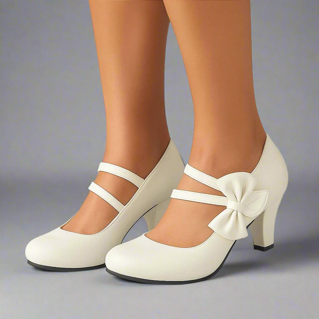 Isabella Women's  Heels – Stylish Bow Design with All-Day Comfort