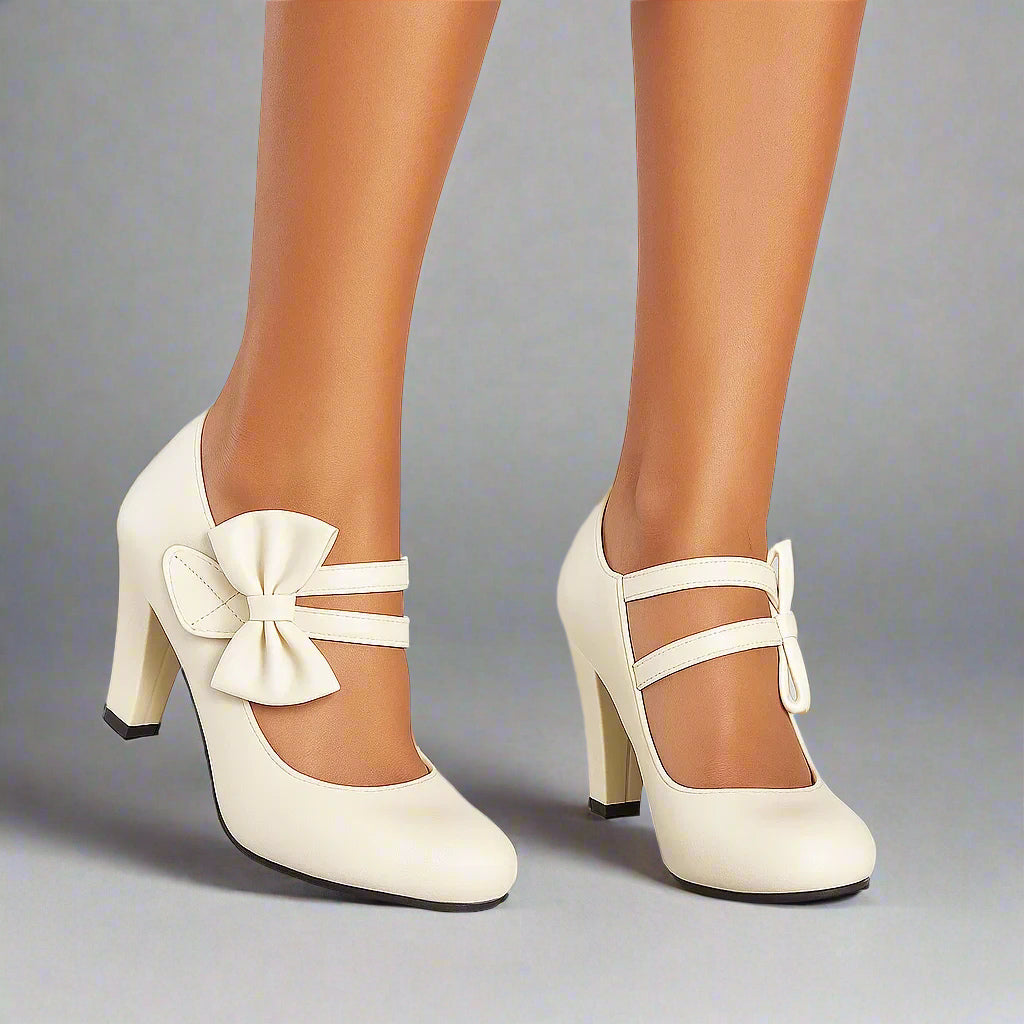Isabella Women's  Heels – Stylish Bow Design with All-Day Comfort