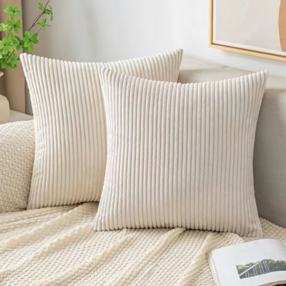 Stripe Design Corduroy Home Decorative Cushion Cover – Soft feel for Modern Spaces