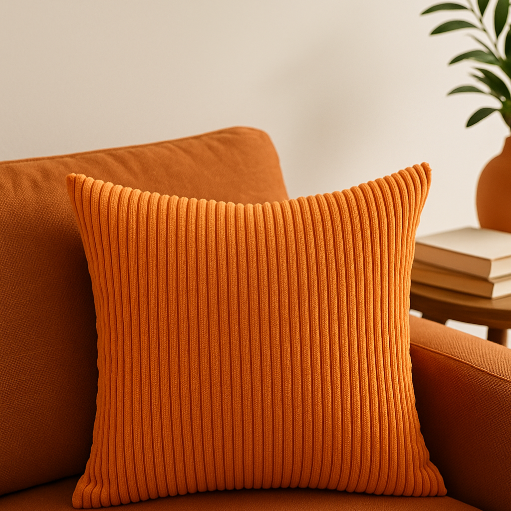 Stripe Design Corduroy Home Decorative Cushion Cover – Soft feel for Modern Spaces