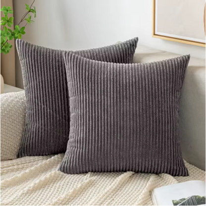 Stripe Design Corduroy Home Decorative Cushion Cover – Soft feel for Modern Spaces