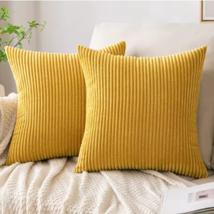 Stripe Design Corduroy Home Decorative Cushion Cover – Soft feel for Modern Spaces
