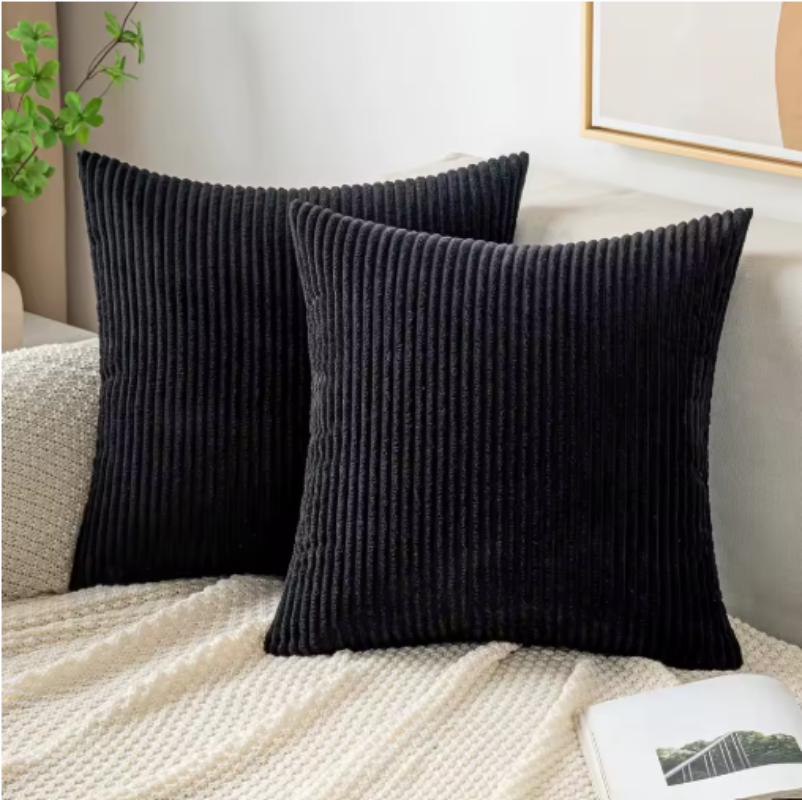 Stripe Design Corduroy Home Decorative Cushion Cover – Soft feel for Modern Spaces