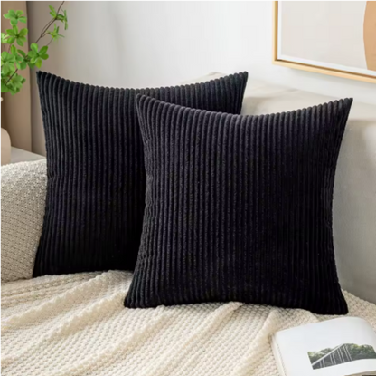 Stripe Design Corduroy Home Decorative Cushion Cover – Soft feel for Modern Spaces