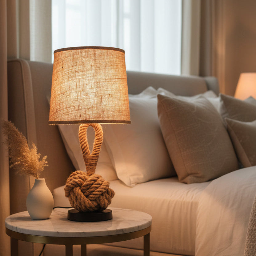 Rove Modern Bedside Lamp – Stylish Fabric Shade for Cozy Bedroom Ambiance