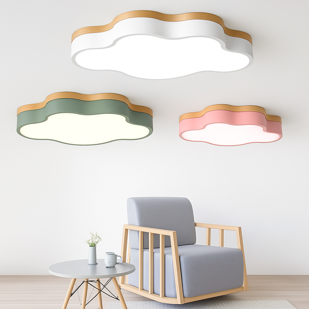 Velisse Modern LED Ceiling Light Fixture – Dimmable Cloud Design for Cozy Spaces