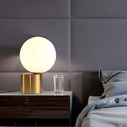 Jorissa Modern Bedroom Table Lamp – Elegant Gold Base with Soft Ambient Light