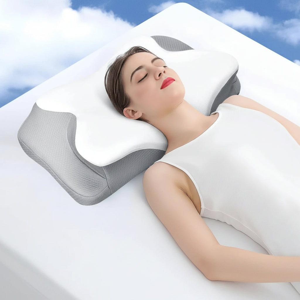 Lunelle Best Pillow for Side Sleepers – Support Memory Foam for Neck Relief