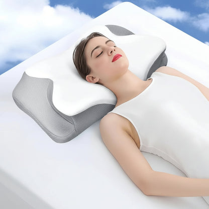 Lunelle Best Pillow for Side Sleepers – Support Memory Foam for Neck Relief