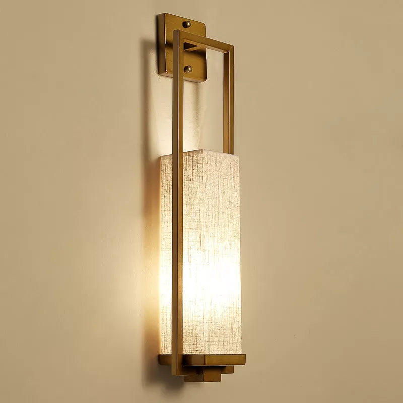Cascading Chinese Wall Lamp – Elegant Fabric Sconce for Cozy Spaces