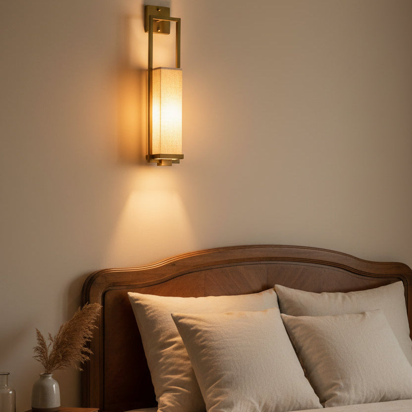 Cascading Chinese Wall Lamp – Elegant Fabric Sconce for Cozy Spaces