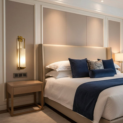 Cascading Chinese Wall Lamp – Elegant Fabric Sconce for Cozy Spaces