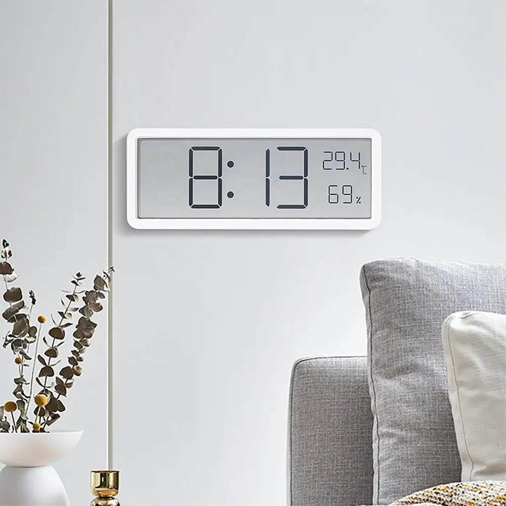 Rendol Home Digital Wall Clock – Large LED Display with Thermometer Function