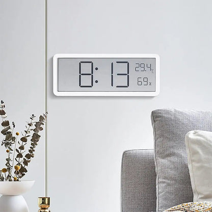 Rendol Home Digital Wall Clock – Large LED Display with Thermometer Function