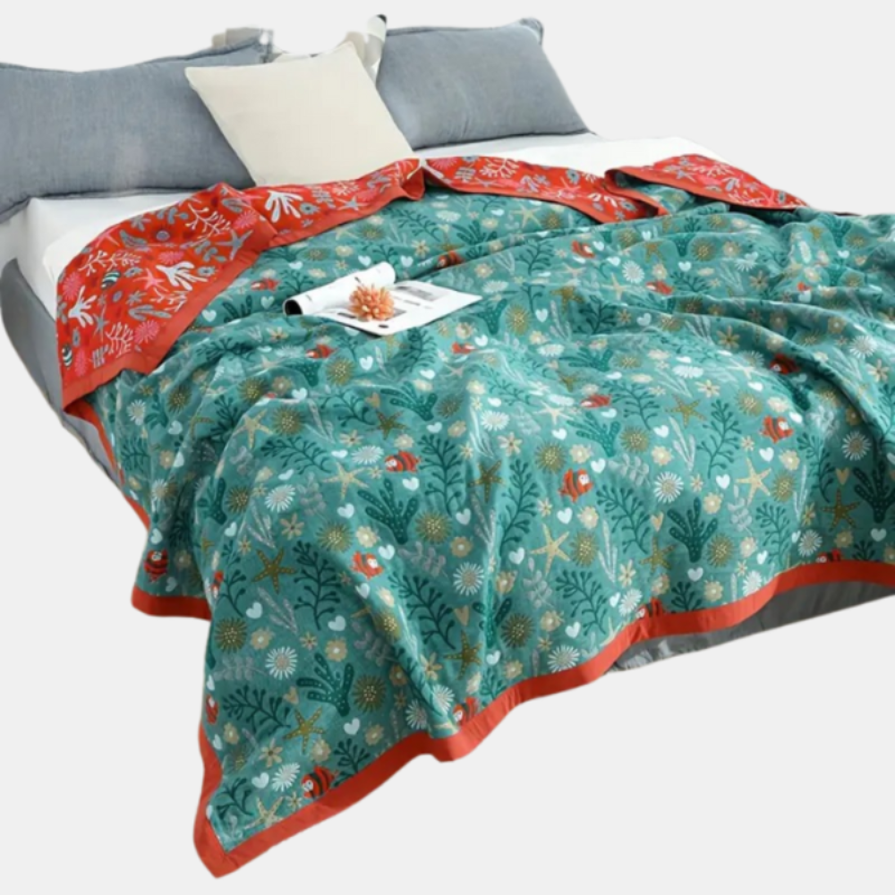 Coco Cozy Cotton Throw – Scandinavian Style Blanket for Relaxation and Warmth