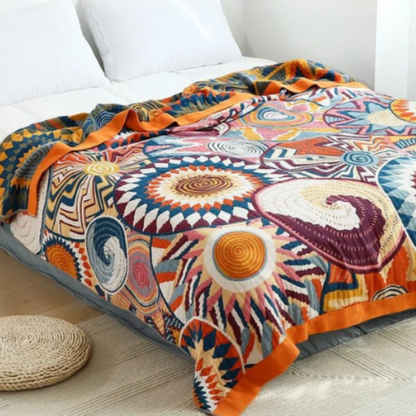 Coco Cozy Cotton Throw – Scandinavian Style Blanket for Relaxation and Warmth