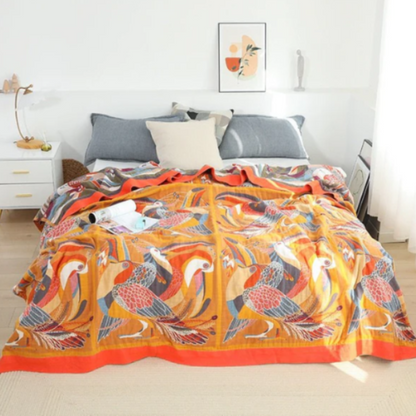 Coco Cozy Cotton Throw – Scandinavian Style Blanket for Relaxation and Warmth