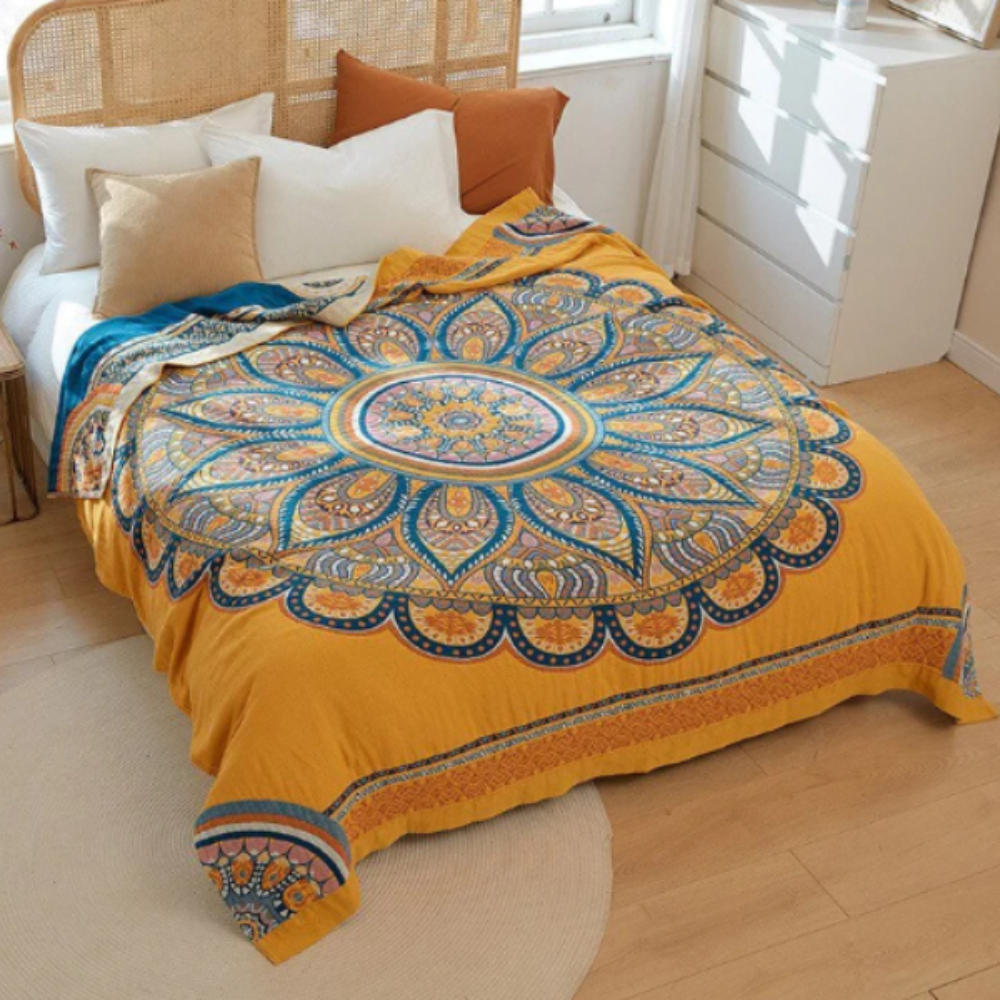 Coco Cozy Cotton Throw – Scandinavian Style Blanket for Relaxation and Warmth
