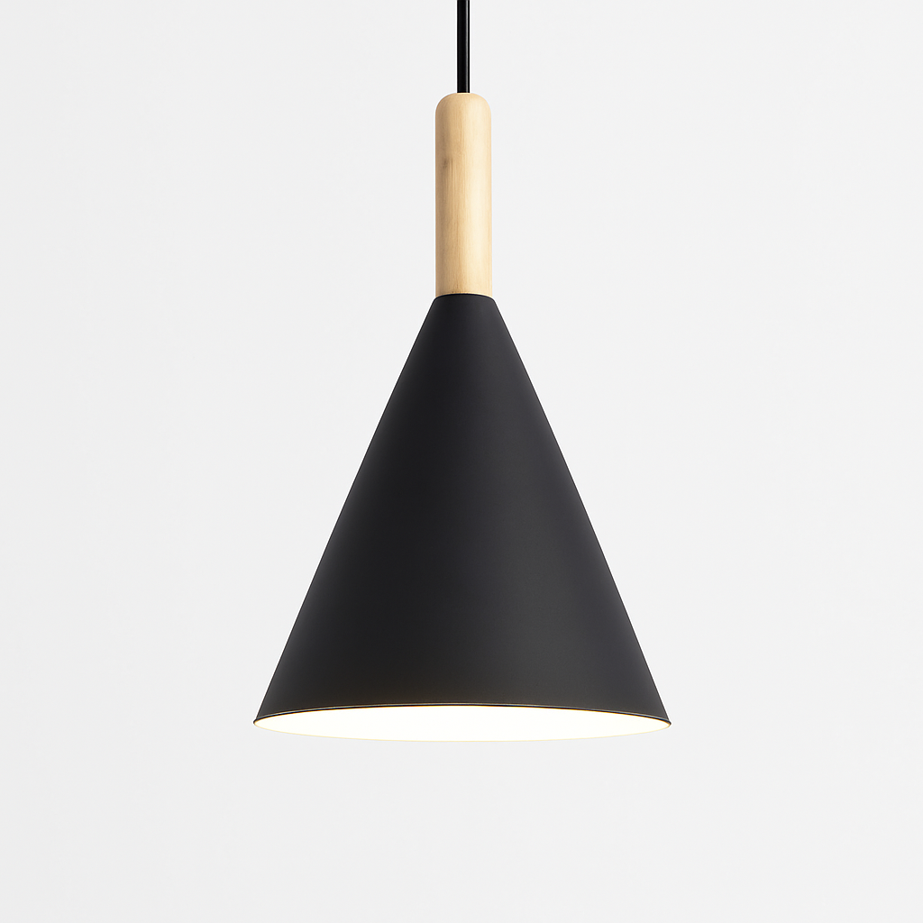 Corvian Modern Pendant Light – Stylish Metal and Wood Design for Home