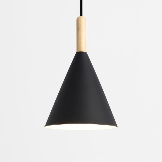 Corvian Modern Pendant Light – Stylish Metal and Wood Design for Home